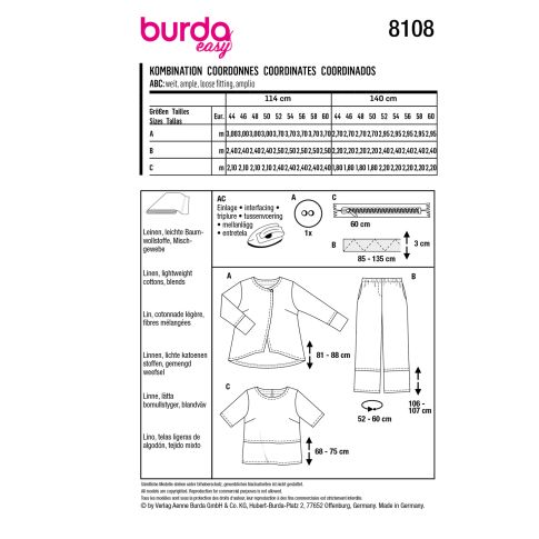 Burda Sewing Pattern 8108