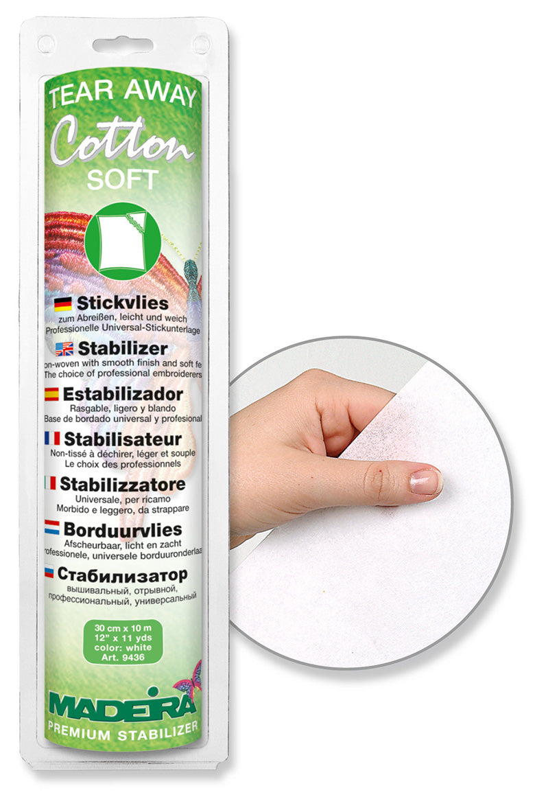 Cotton Soft Stickvlies zum Abreißen weiß 30cm