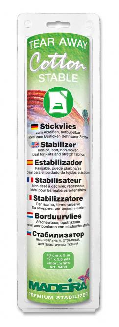 Cotton Stable Stickvlies zum Abreißen weiß 30cm