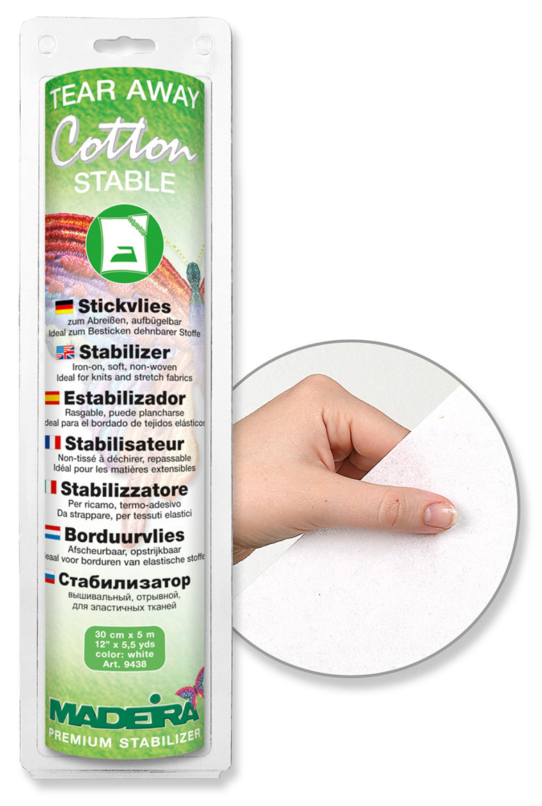 Cotton Stable Stickvlies zum Abreißen weiß 30cm