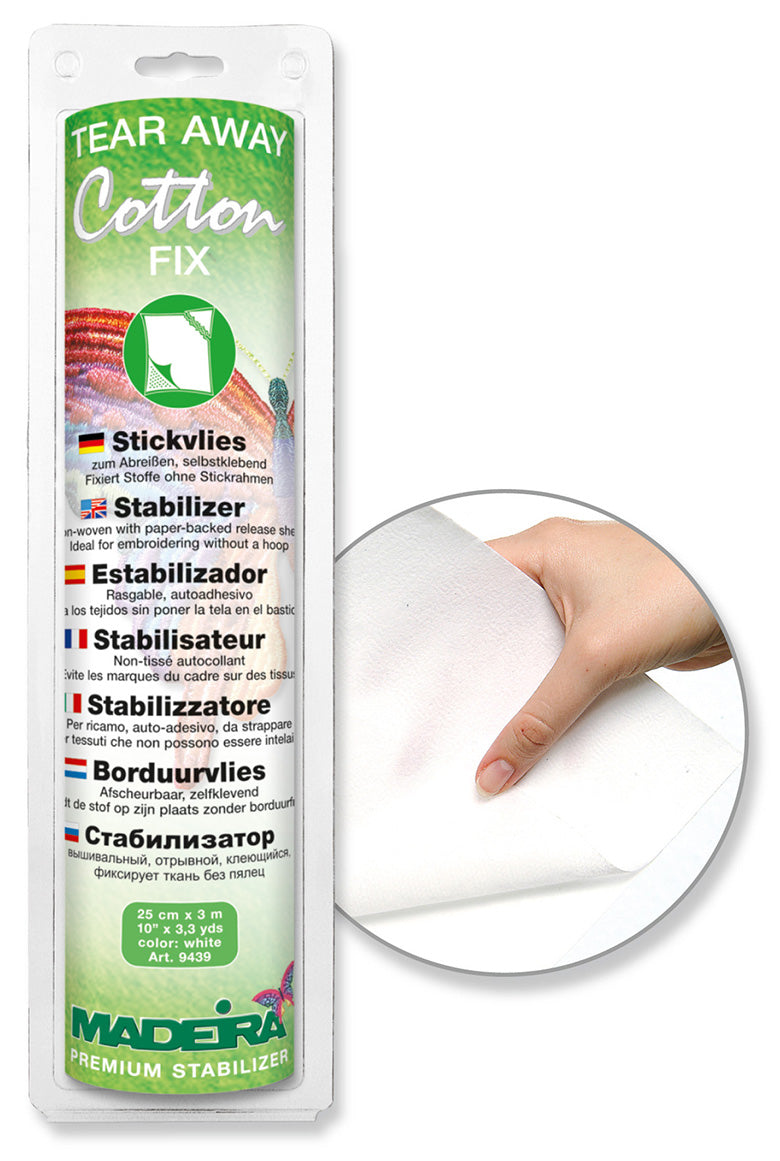 Cotton Fix Stickvlies zum Abreißen weiß 30cm