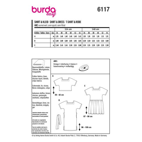 Burda Schnittmuster 6117