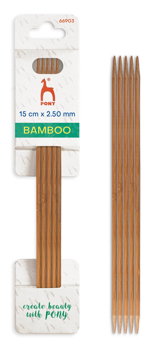 Strumpfstricknadeln Bambus 15cm