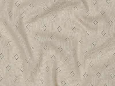 Jersey - Feinstrick Ajour Beige