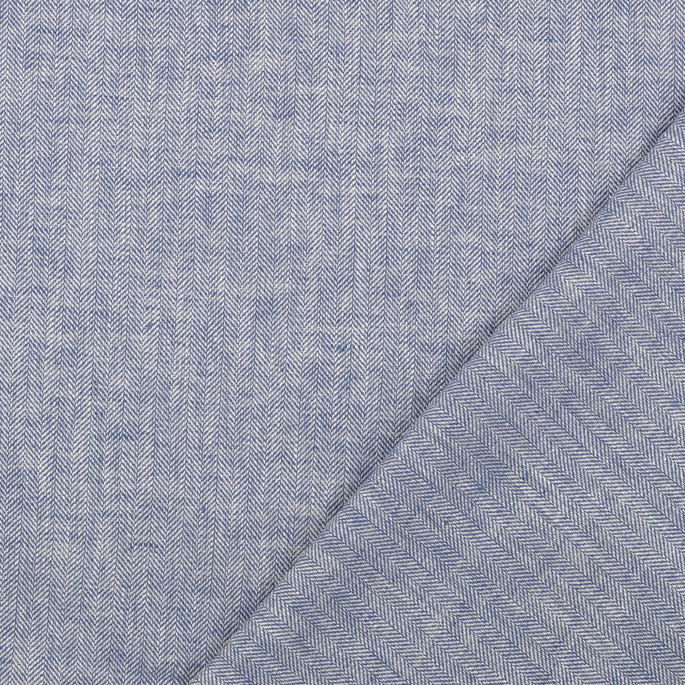 Linen - Marly Herringbone Blue