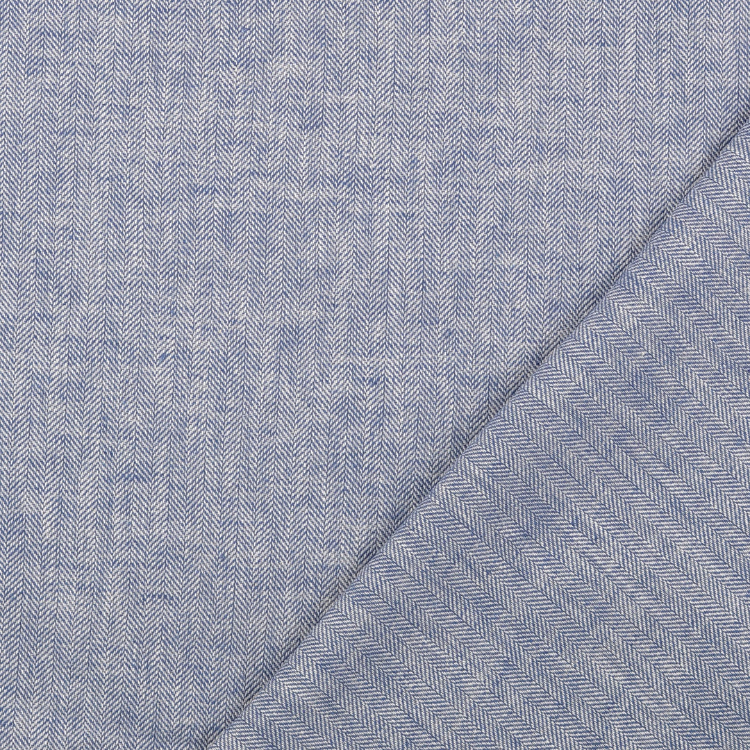 Linen - Marly Herringbone Blue