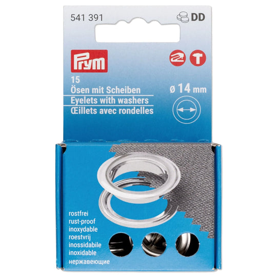 Ösen mit Scheiben 14mm Bunt