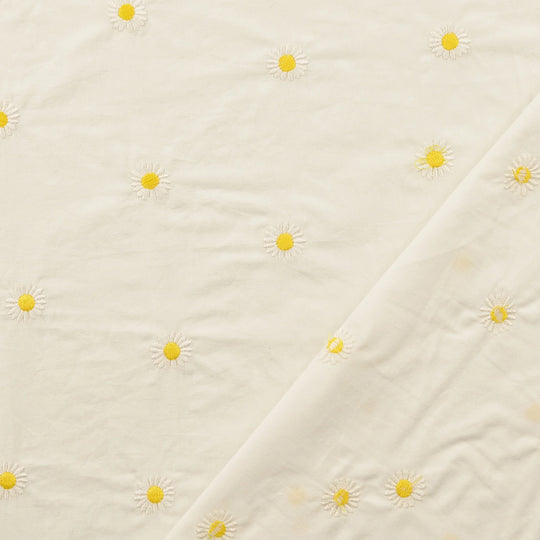 Cotton Embroidery - Yellow Flowers