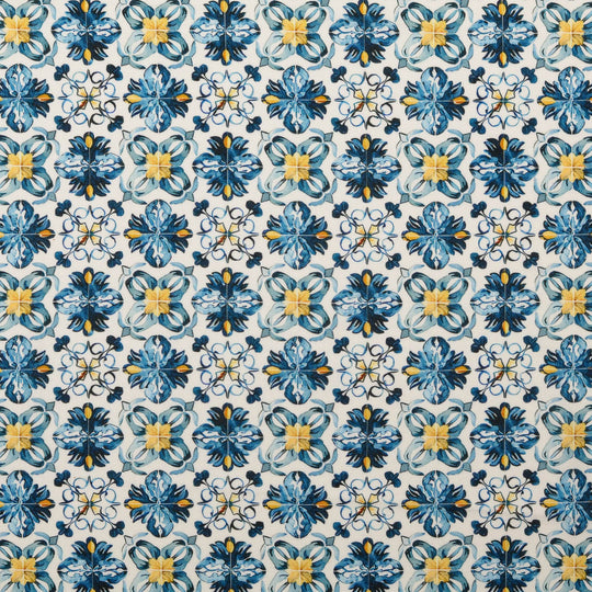 Baumwolle - Blume Marine