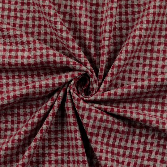 Flanell - Karo Rot/Grau