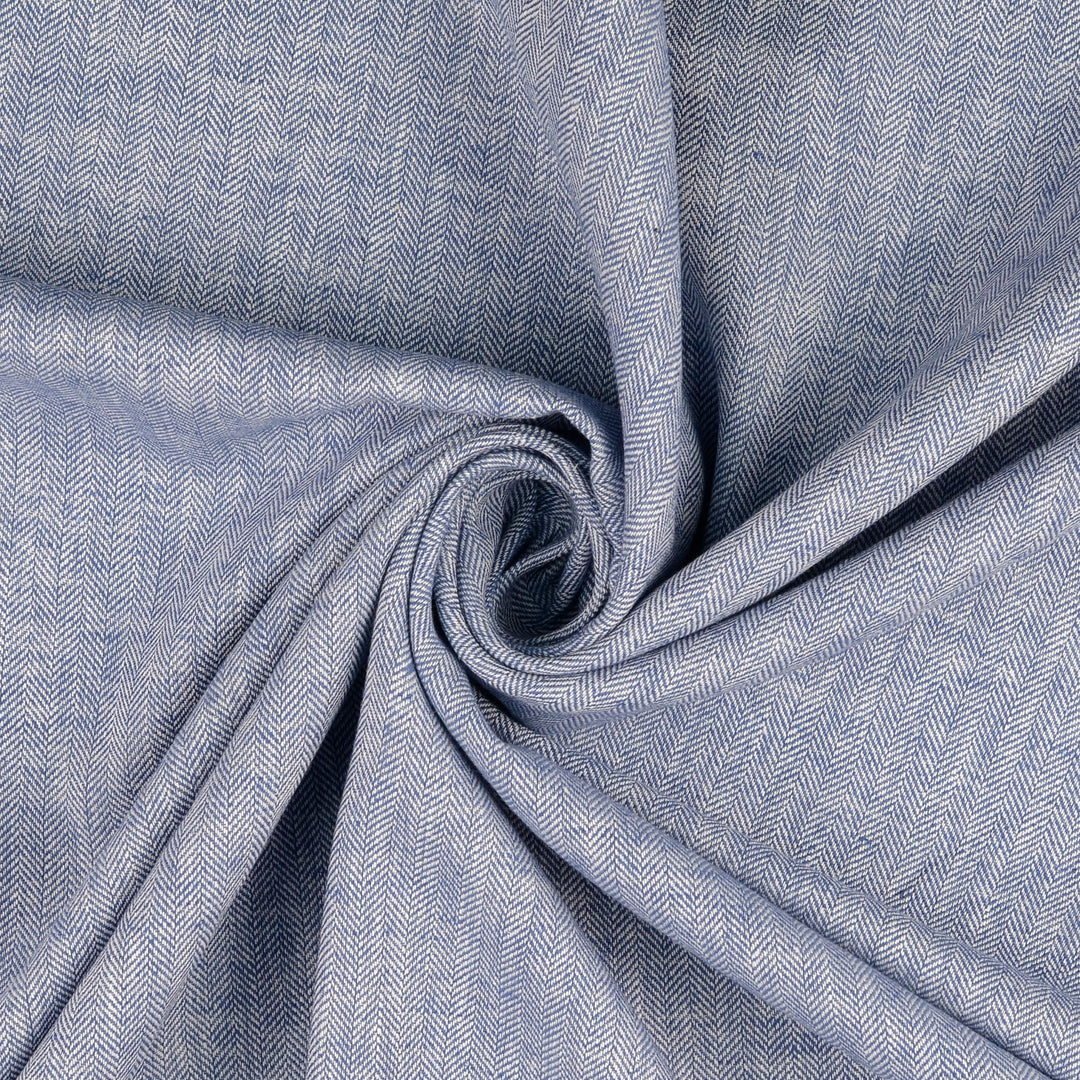 Linen - Marly Herringbone Blue