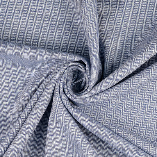 Linen - Marly Herringbone Blue