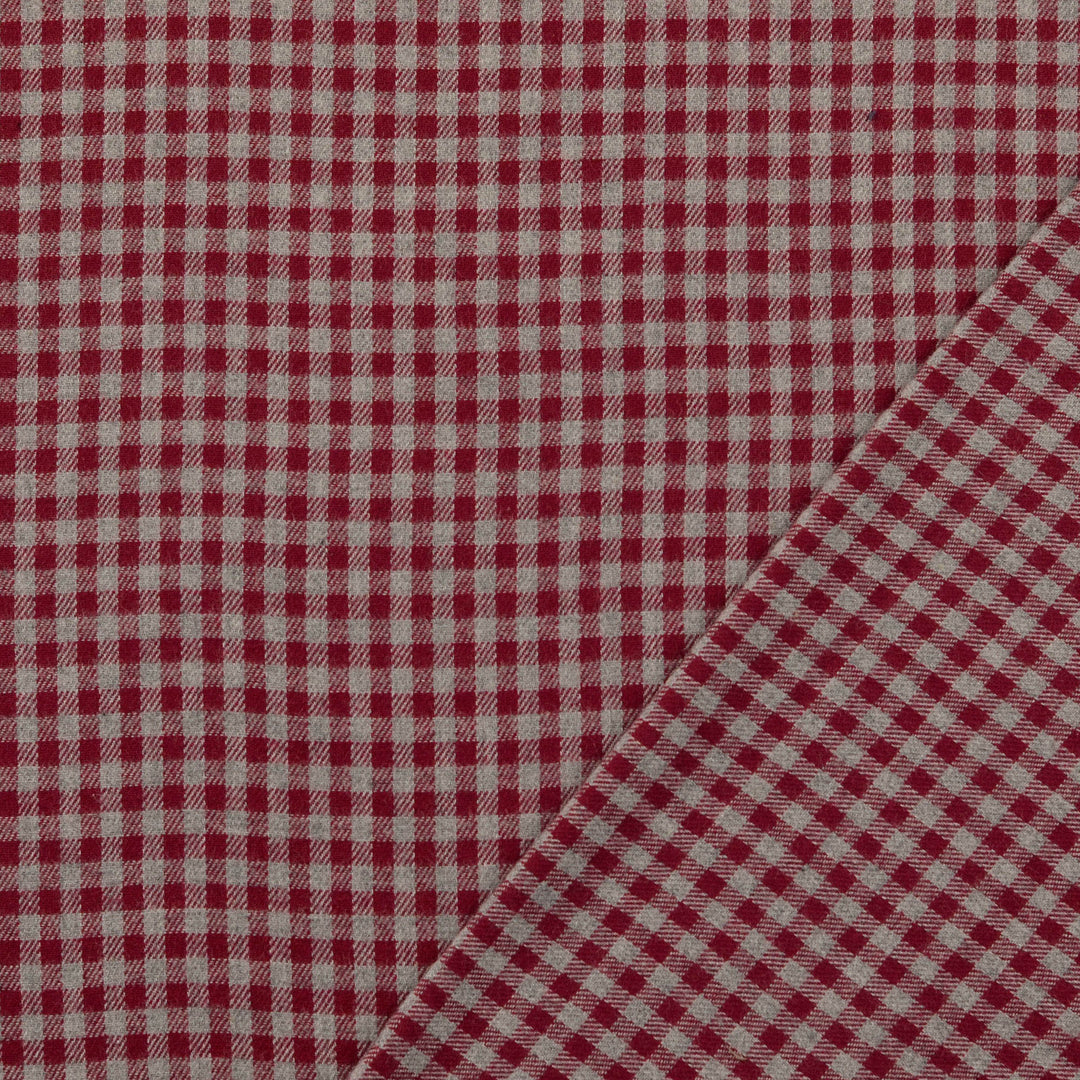 Flanell - Karo Rot/Grau