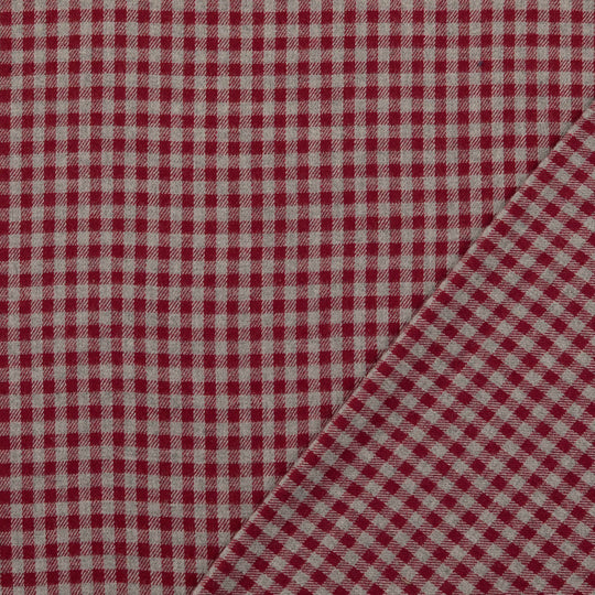 Flanell - Karo Rot/Grau
