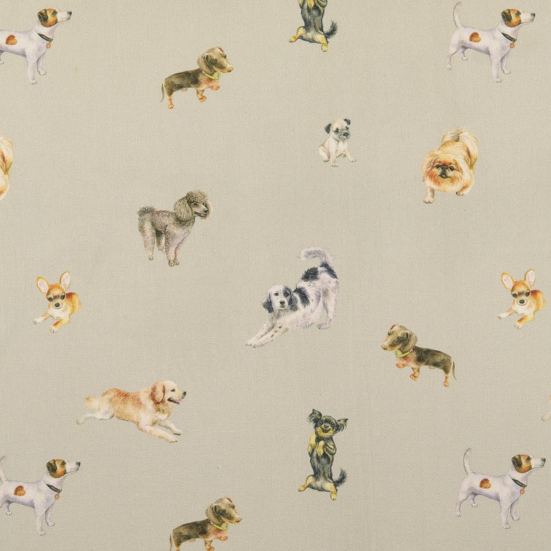 Baumwolle - Hund Grau