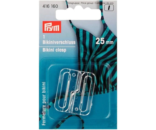 Bikiniverschluss 25mm transparent