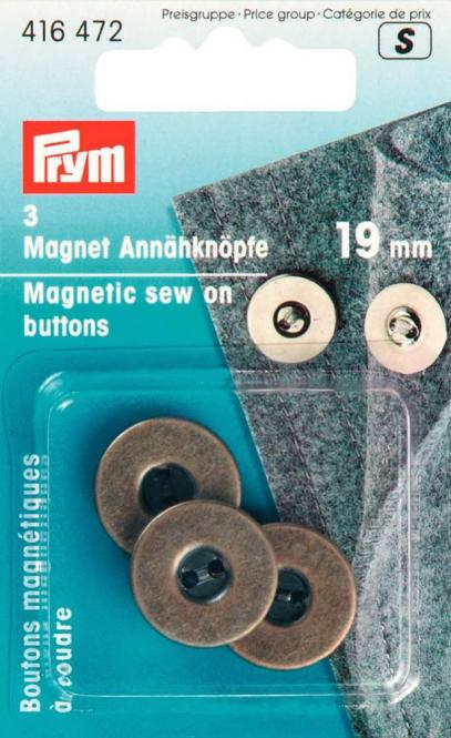 Magnet Annähknöpfe 19mm